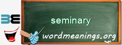 WordMeaning blackboard for seminary